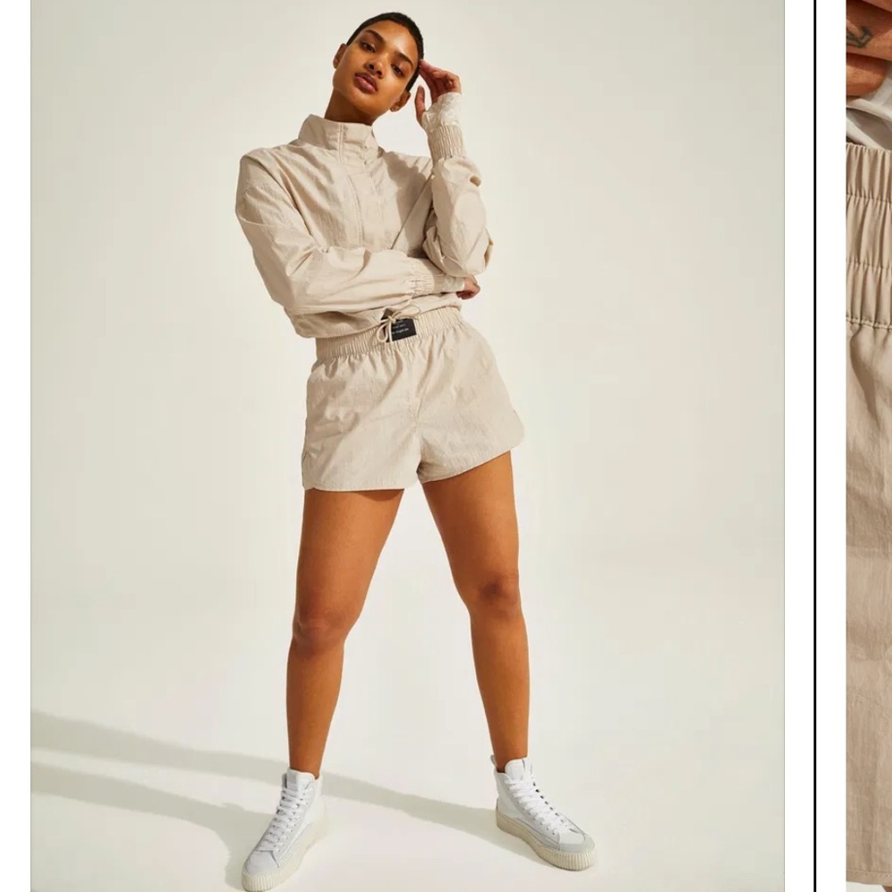Sweaty Betty Cream Athletic Short & Jacket SET